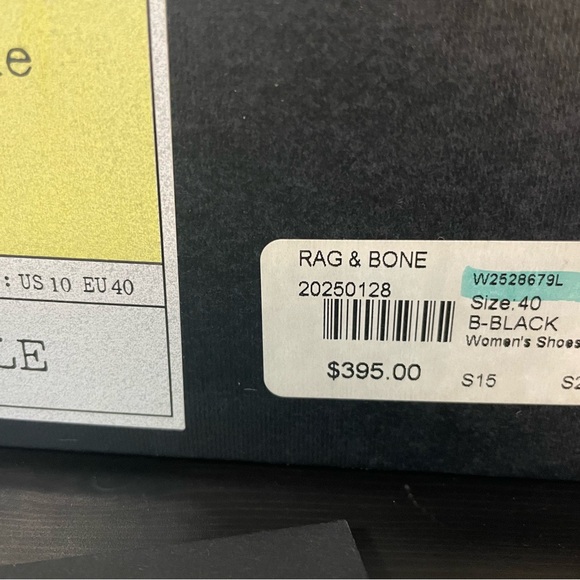 RAG & BONE Black Sayre II Espadrille Wedge Sandals Size 40 - Picture 6 of 7